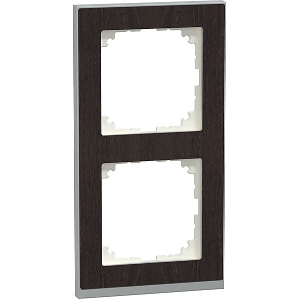 Merten Decor-Rahmen 2-fach Wenge/aluminium MEG4020-3671